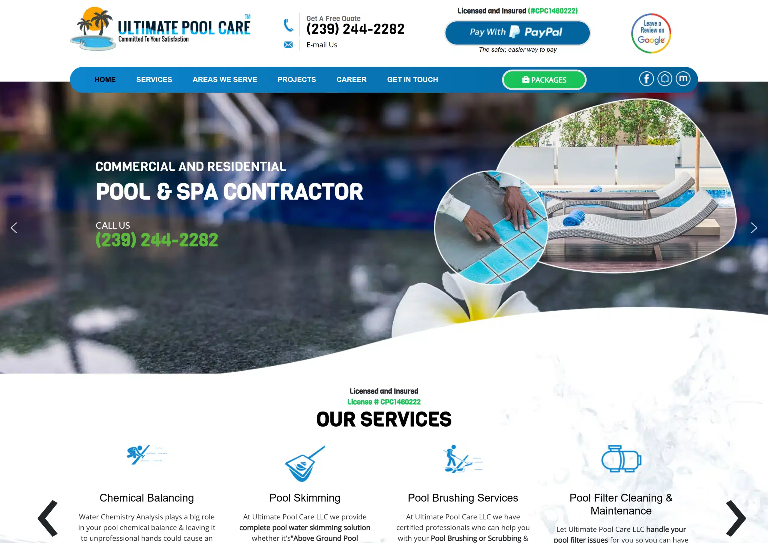 Swimming Pool Service Technician Website
